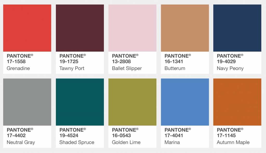 Jesienna paleta barw Pantone 2017