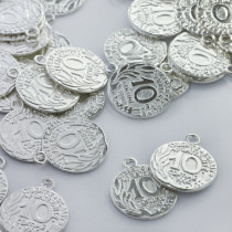 Metalowa zawieszka moneta 19mm