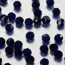 5000 round bead dark indigo  6mm