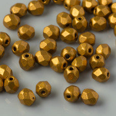 Fire Polish Matte Metallic Goldenrod (K0173JT) 4mm