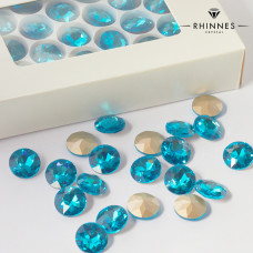 Kryształy Rhinnes flat diamond blue lagoon 14mm