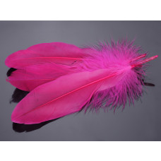 Pióra naturalne barwione koloru różowego 10-16cm