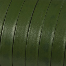 Rzemień naturalny płaski zielony 8x1,5mm
