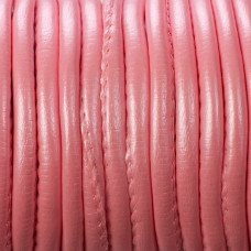 Rzemień szyty metallic pink 4mm