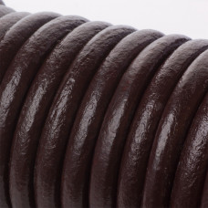 Rzemień naturalny gorzka czekolada 8mm