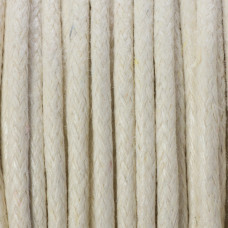 Sznurek bawełniany woskowany biały  2mm