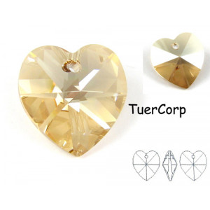 Swarovski heart 18mm golden shadow