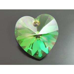 Swarovski heart 18mm luminous green