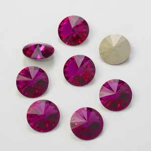 Swarovski rivoli stone fuchsia 14mm
