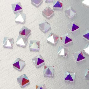5061 Square spike bead crystal AB 7.5mm