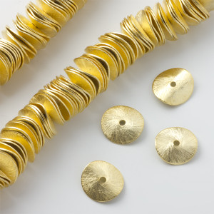 Blaszki wygięte satynowe gold color 14mm