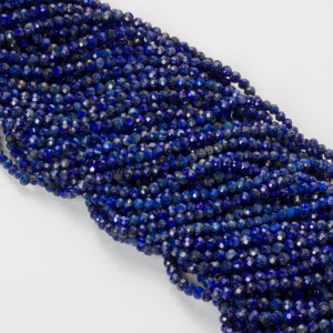 Lapis lazuli oponka fasetowana 3.5mmx3mm niebieski