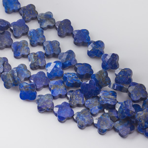 Lapis lazuli koniczynka marokańska fasetowana 12mm