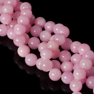 Jadeit marmurkowy kulki różowe 10mm