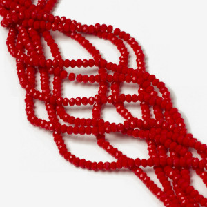 Kryształki oponki fasetowane porcelain red 2x3mm