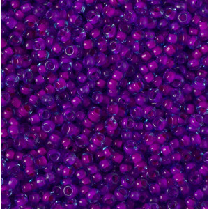 Koraliki NihBeads 12/0 Inside-Color Aqua/ Fucia Line