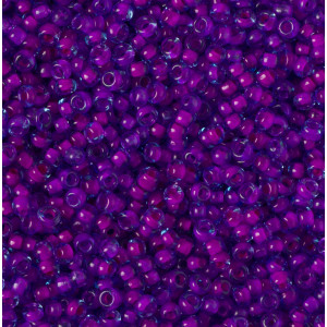 Koraliki NihBeads 12/0 Inside-Color Aqua/ Fucia Line