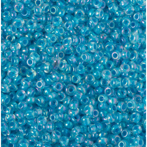 Koraliki NihBeads 12/0 Inside-Color Rainbow Crystal/ Aquamarine Line