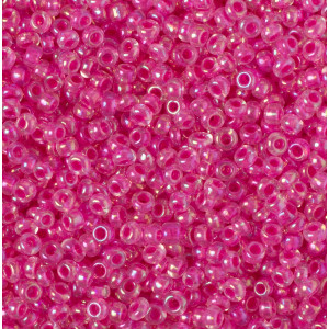 Koraliki NihBeads 12/0 Inside-Color Rainbow Crystal/ Pink Line
