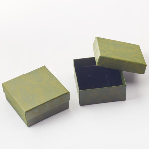 Pudełko do biżuterii zielone 8x8x4,5cm