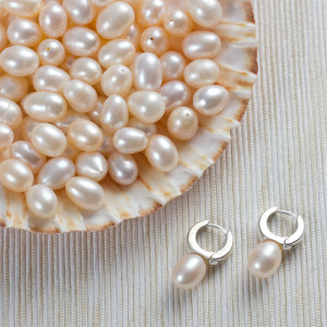Naturalne perły do kolczyków krople 8-9mm