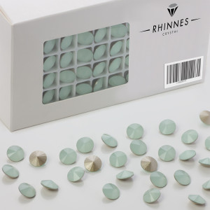 Rhinnes rivoli stone light milky turquise 10mm