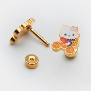 Kolczyki sztyfty dziecięce ze stali chirurgicznej Hello Kitty 9,5mm
