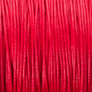 Sznurek bawełniany woskowany czerwony 1mm