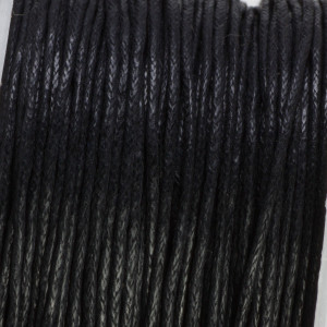 Sznurek bawełniany woskowany czarny 1mm