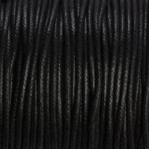 Sznurek bawełniany woskowany czarny 2mm