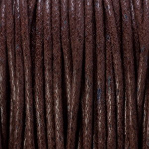 Sznurek bawełniany woskowany brązowy 1,5mm