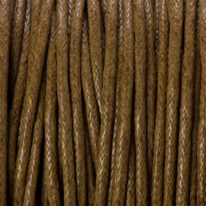 Sznurek bawełniany woskowany brązowy 1,5mm