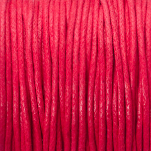 Sznurek bawełniany woskowany 1.5mm czerwony