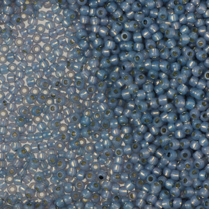 Koraliki TOHO Round Permanent Finish - Silver-Lined Milky Montana Blue 11/0
