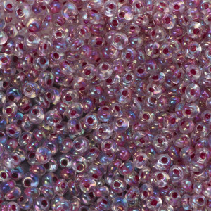 Koraliki TOHO Magatama 3mm Inside-Color Rainbow Crystal/Strawberry Lined