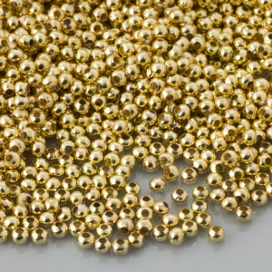 Kulki gładkie w kolorze złotym 2mm