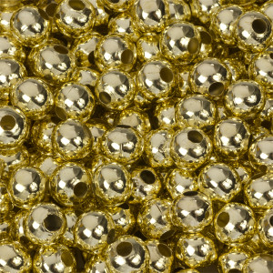 Kulki gładkie w kolorze złotym 8mm