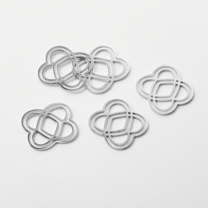 Zawieszka ze stali chirurgicznej dwa serca do naszyjników 21,5x20mm