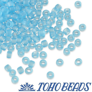 Koraliki TOHO Round Transparent-Frosted Aquamarine  8/0