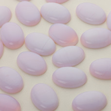 Opal syntetyczny kaboszon owal różowo mleczny 25x18mm