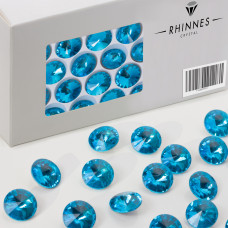 Rhinnes rivoli stone 14mm aquamarine