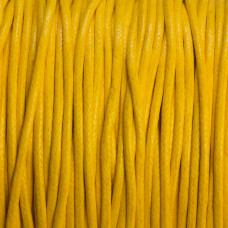Sznurek bawełniany woskowany żółty 2mm