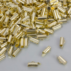 Końcówki w kolorze złotym do płaskich bransoletek 9.5x4mm