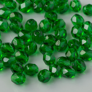 Fire Polish Green Emerald (50140) 4mm