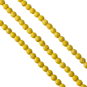 Howlit kulka fasetowana żółta 8mm