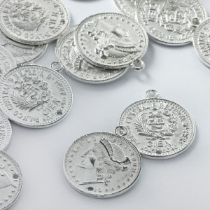 Metalowa zawieszka moneta 25mm
