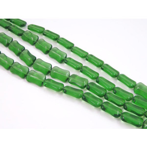 Szklane bryłki emerald 8mmx14mm