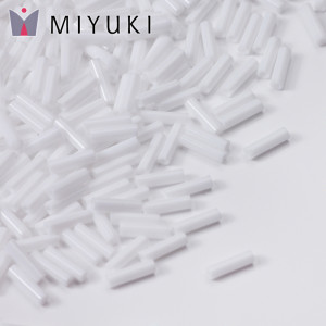 Koraliki Miyuki Bugles #2 6 mm Opaque White