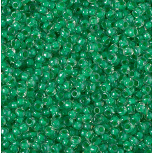 Koraliki NihBeads 12/0 Inside-Color Lustered Crystal/ Mint Line