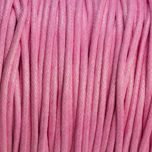 Sznurek bawełniany woskowany różowy 2mm